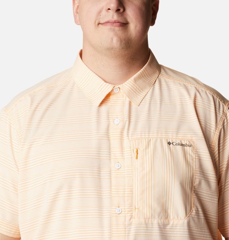 Men's Columbia Twisted Creek III Short Sleeve Shirts Stripe | Plus Size CA-OL813